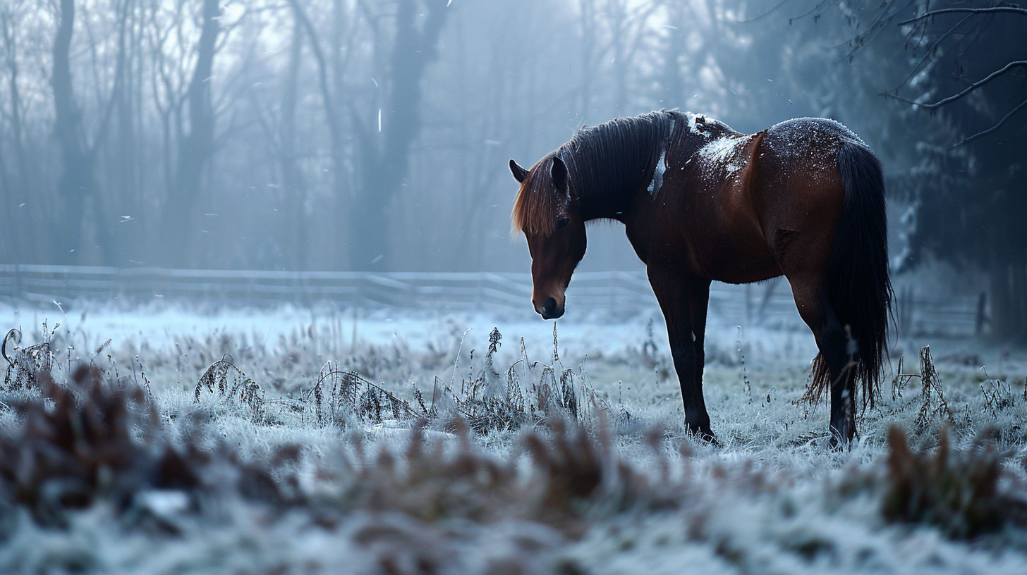 Pferdefütterung im Winter