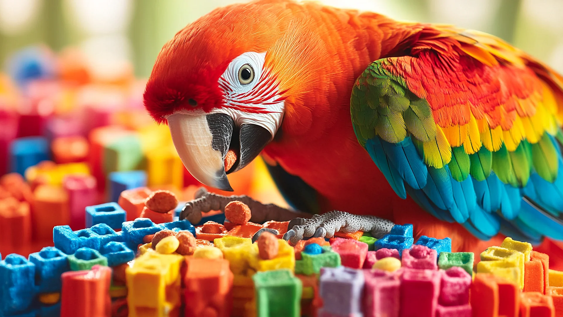 Intelligentes Vogelspielzeug