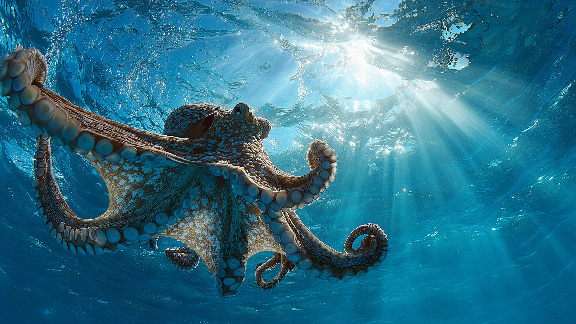 Oktopus im Ozean